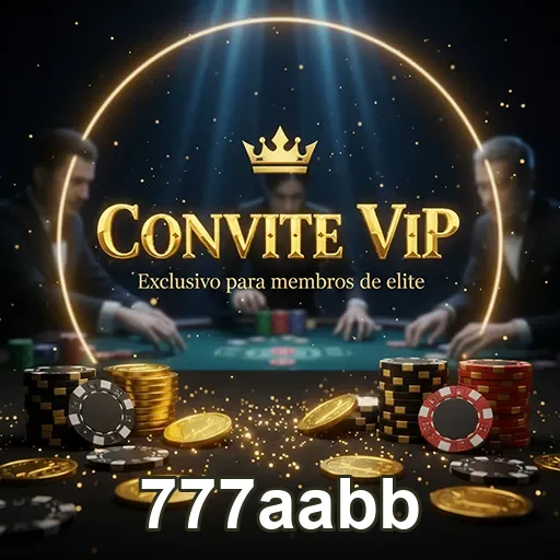 Convite VIP para evento de casino no site 777aabb, com design elegante e sofisticado.